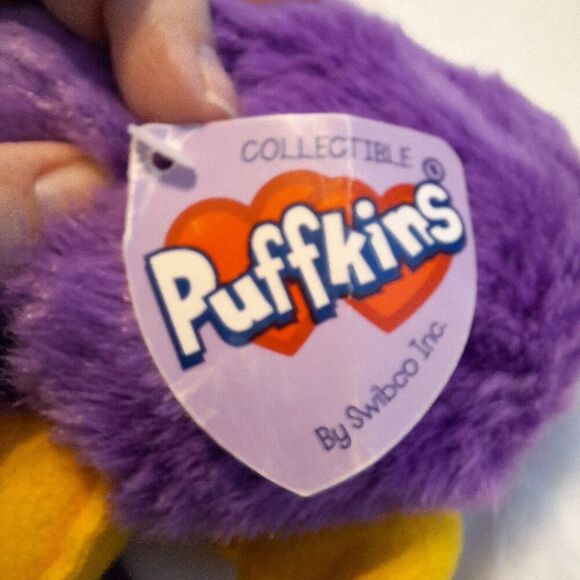 Vintage Swibco PUFFKINS, Lot of 3 Flo Flamingo, Puddles Duck, Poppins Penguin - Picture 7 of 15